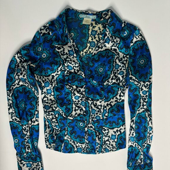 Marciano patterned printed silk top - Picture 1 of 8